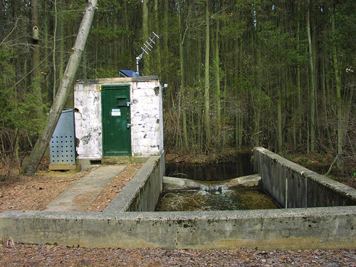 McDonalds Branch stream-gaging station in Brenden T. Byrne State Forest